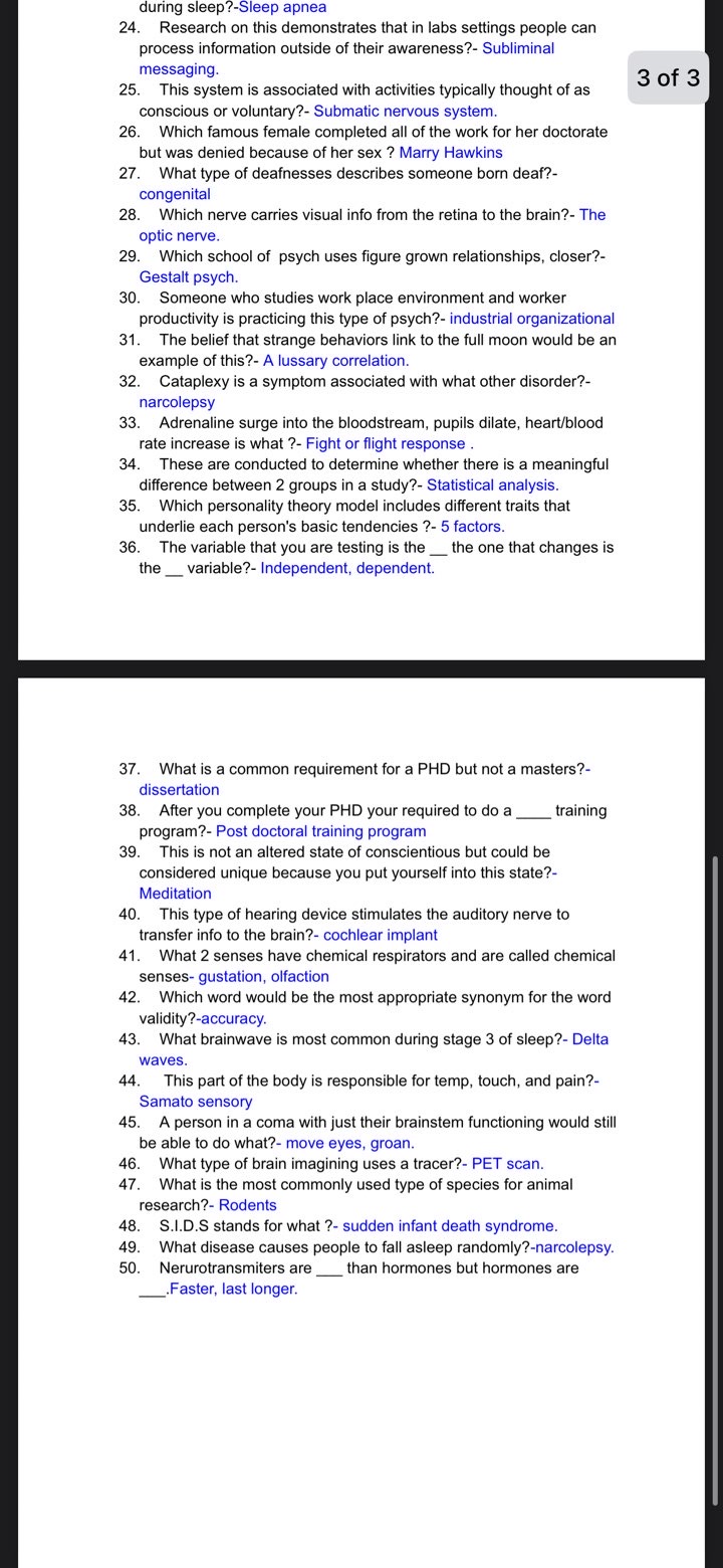 Photo of a course on  Psychology Quiz and Concepts