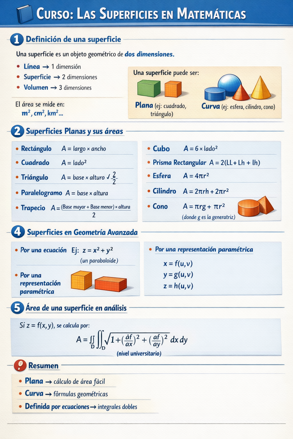 Foto de un curso de  Curso: Superficies en Matemáticas