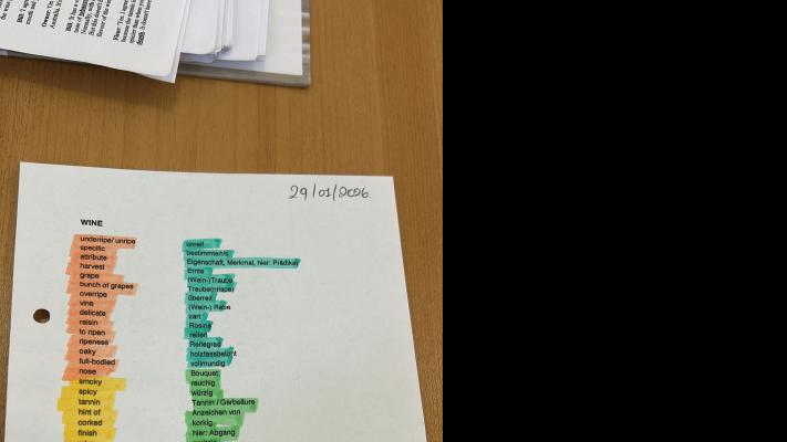 Photo of a course on  Bilingual Wine Terminology Glossary