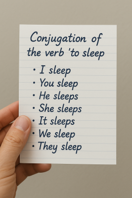 Photo of a course on  Conjugation of 'to sleep'