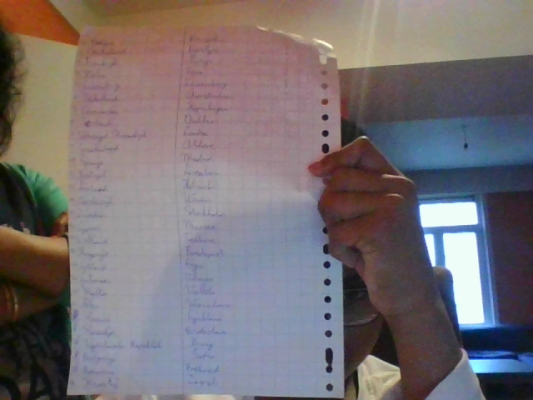 Photo of a course on  Countries and Capitals List