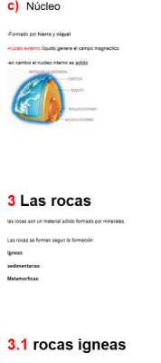 Earth's Core and Rocks quiz