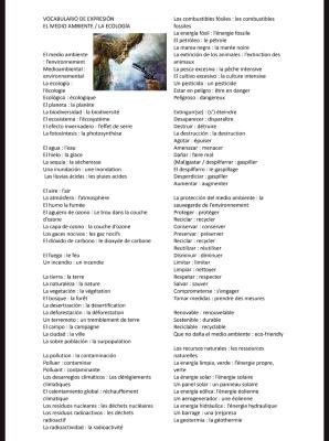 Photo of a course on  Environmental and Ecological Vocabulary