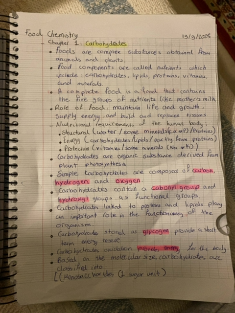 Photo of a course on  Food Chemistry: Carbohydrates Overview