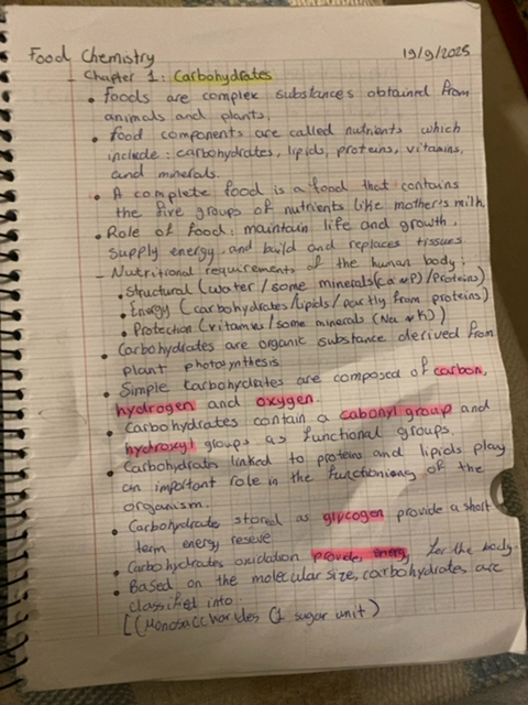 Photo of a course on  Food Chemistry: Carbohydrates Overview