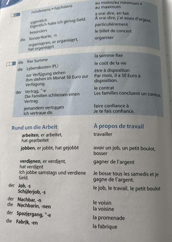 Photo of a course on  German-French Vocabulary: Work & Money