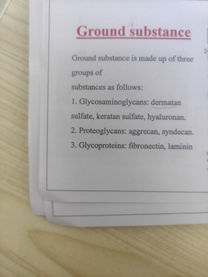 Photo of a course on  Ground Substance Composition Overview