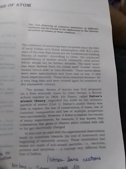Photo of a course on  History and Development of Atomic Theory