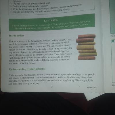 Photo of a course on  Introduction to Historical Sources