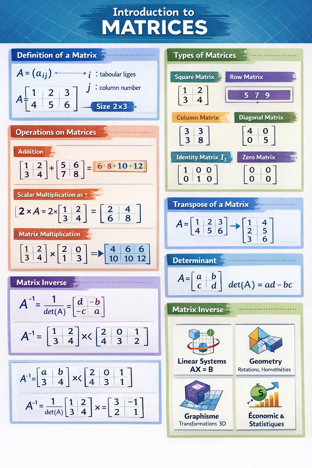 Photo of a course on  Introduction to Matrices Concepts