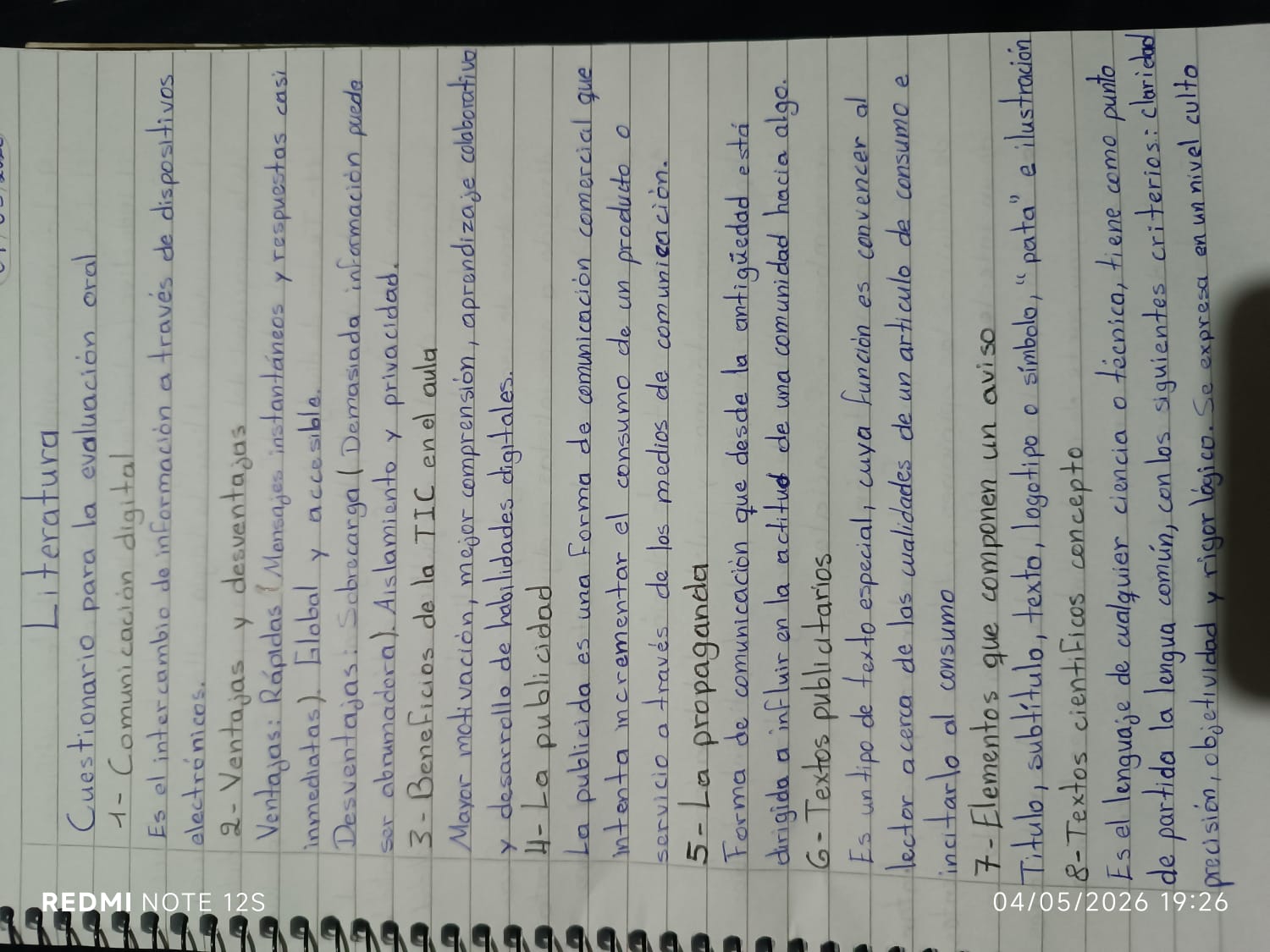 Photo of a course on  Literature and Digital Communication Notes