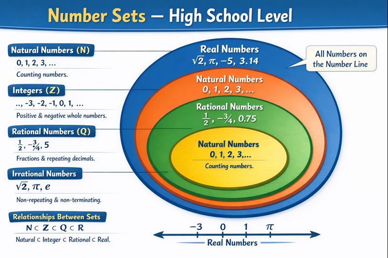 Photo of a course on  Number Sets Overview Diagram