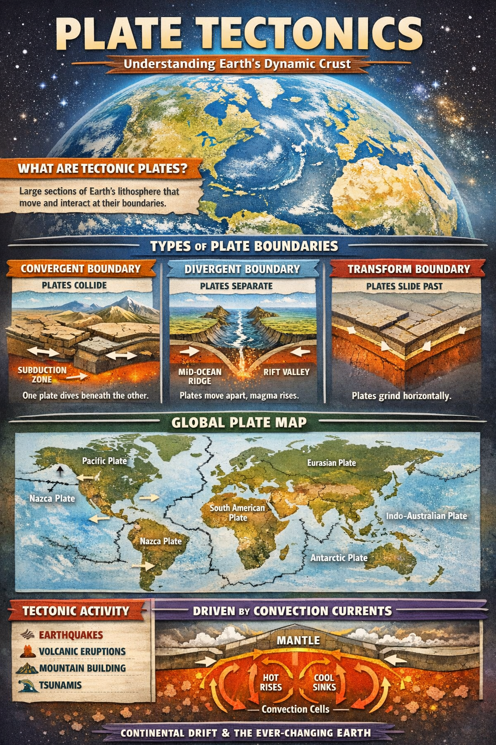 Photo of a course on  Plate Tectonics Overview Infographic