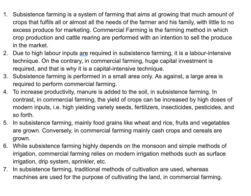 Photo of a course on  Subsistence vs Commercial Farming