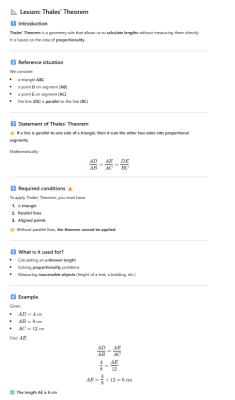 Thales' Theorem Geometry Lesson quiz
