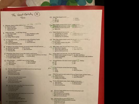 Photo of a course on  The Great Gatsby Test