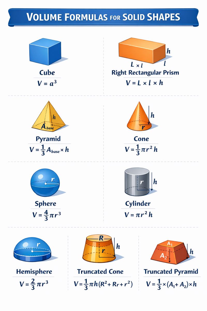 Photo of a course on  Volume Formulas for Solid Shapes