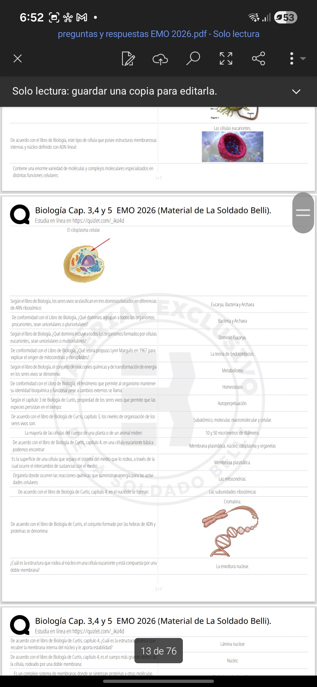 Foto de un curso de  Biología: Estructura y Procesos Celulares