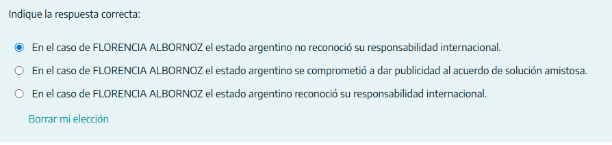 Foto de un curso de  Caso Florencia Albornoz: Responsabilidad Internacional