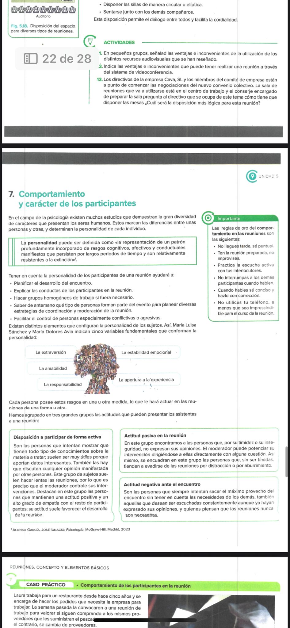 Foto de un curso de  Comportamiento en reuniones efectivas