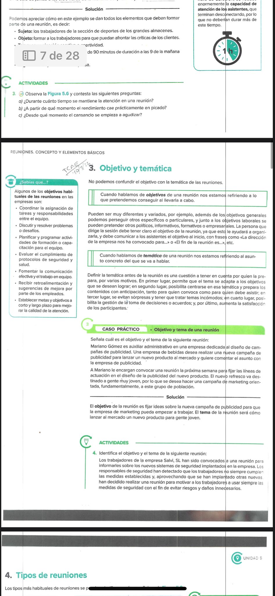 Foto de un curso de  Conceptos Básicos de Reuniones