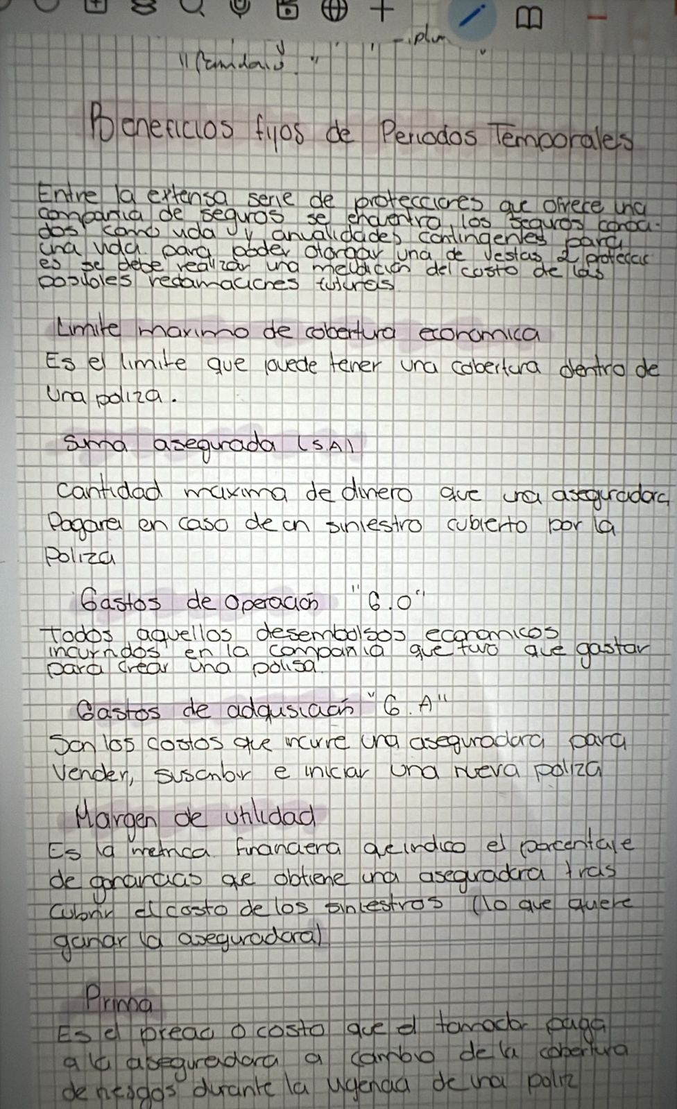 Foto de un curso de  Conceptos Básicos de Seguros