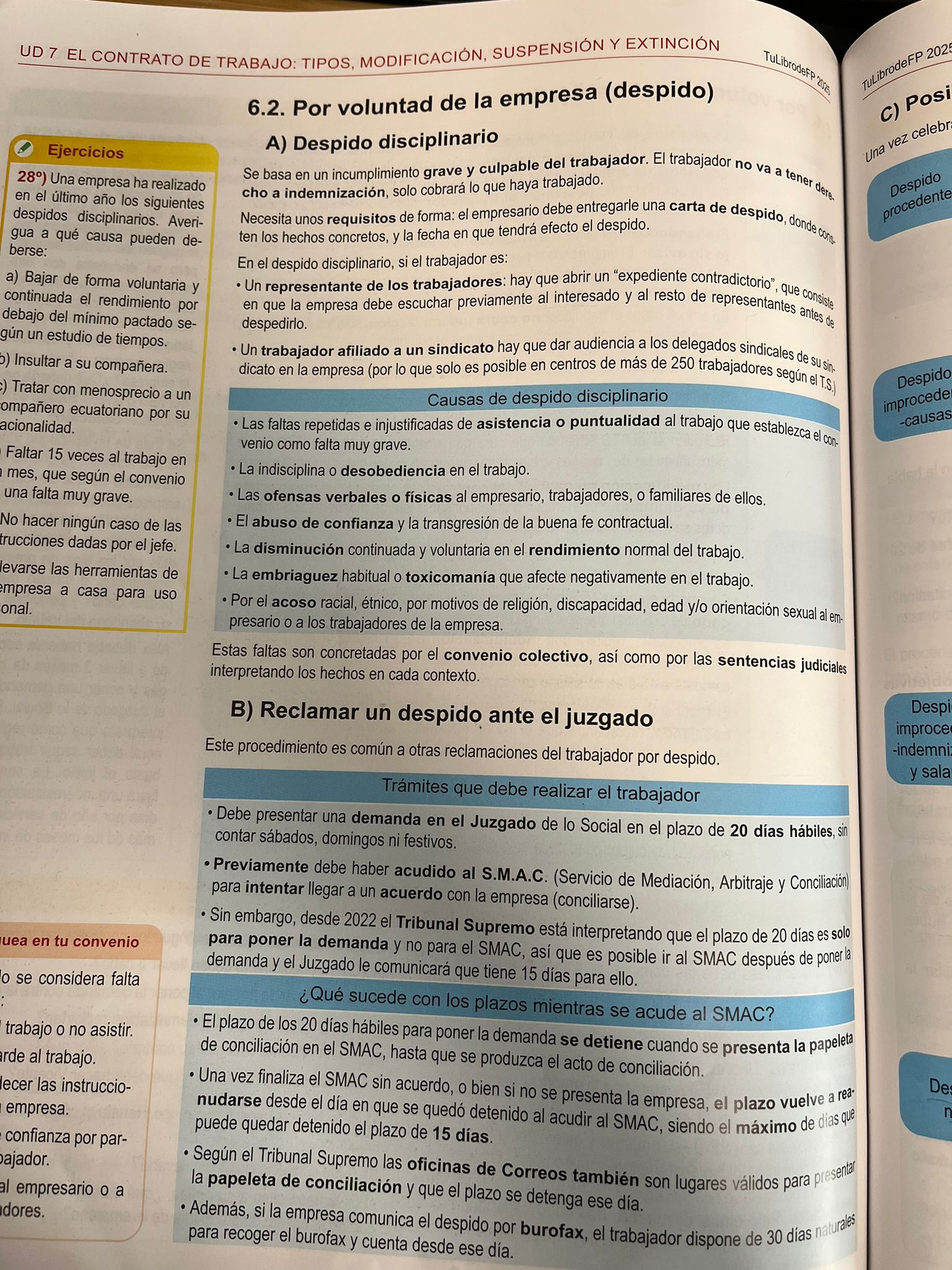 Foto de un curso de  Despido disciplinario y procedimientos legales