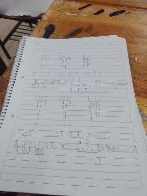 Foto de un curso de  Ejercicios de MCM y factorización