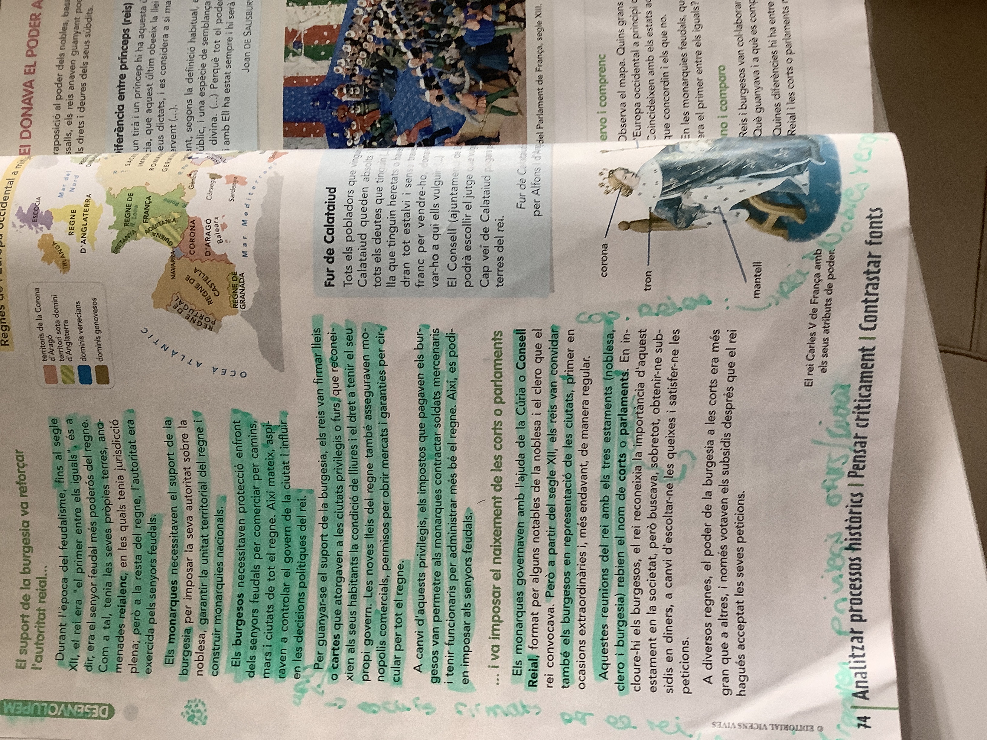 Foto de un curso de  El poder real y la burguesía