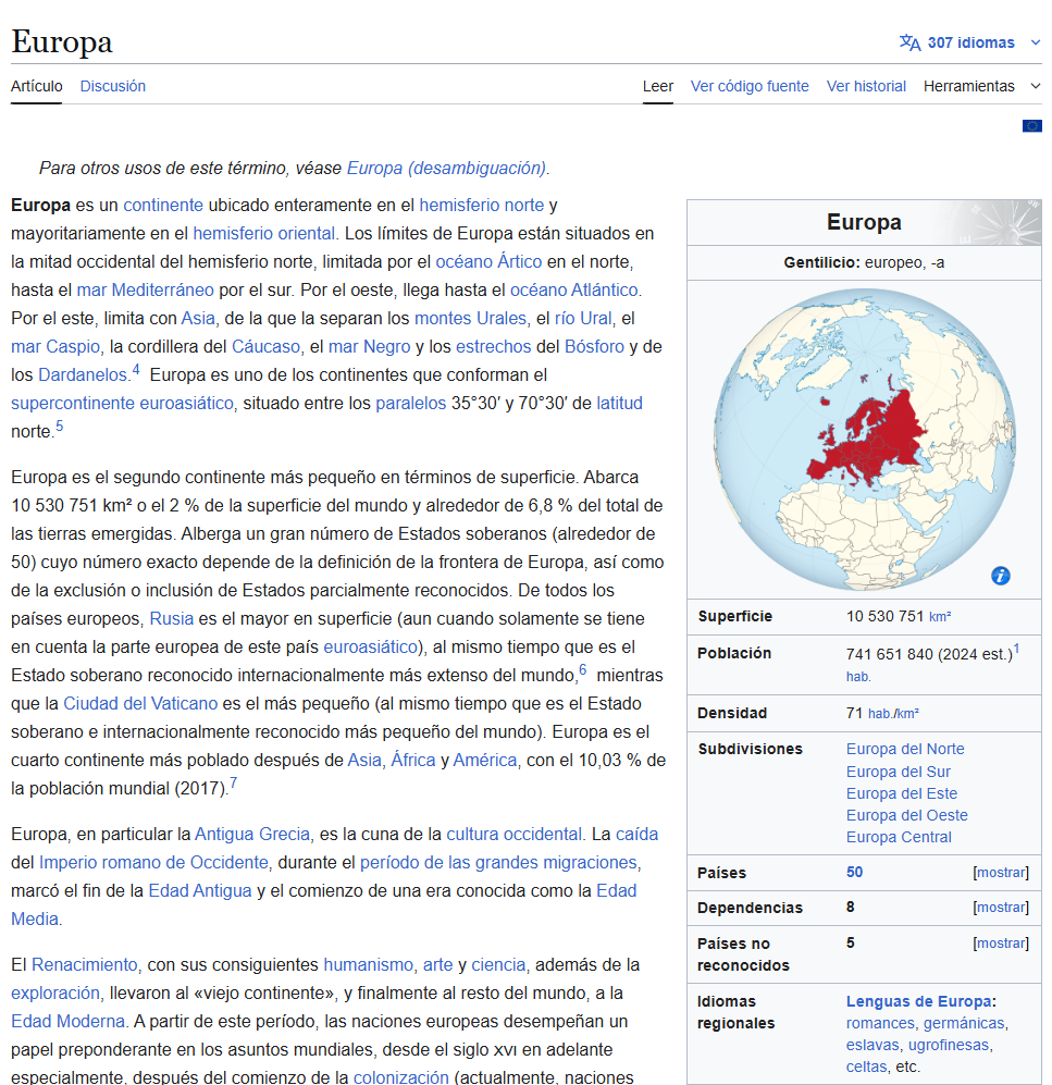 Foto de un curso de  Europa: Geografía e Historia