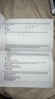 Foto de un curso de  Exercices de Probabilités et Statistiques