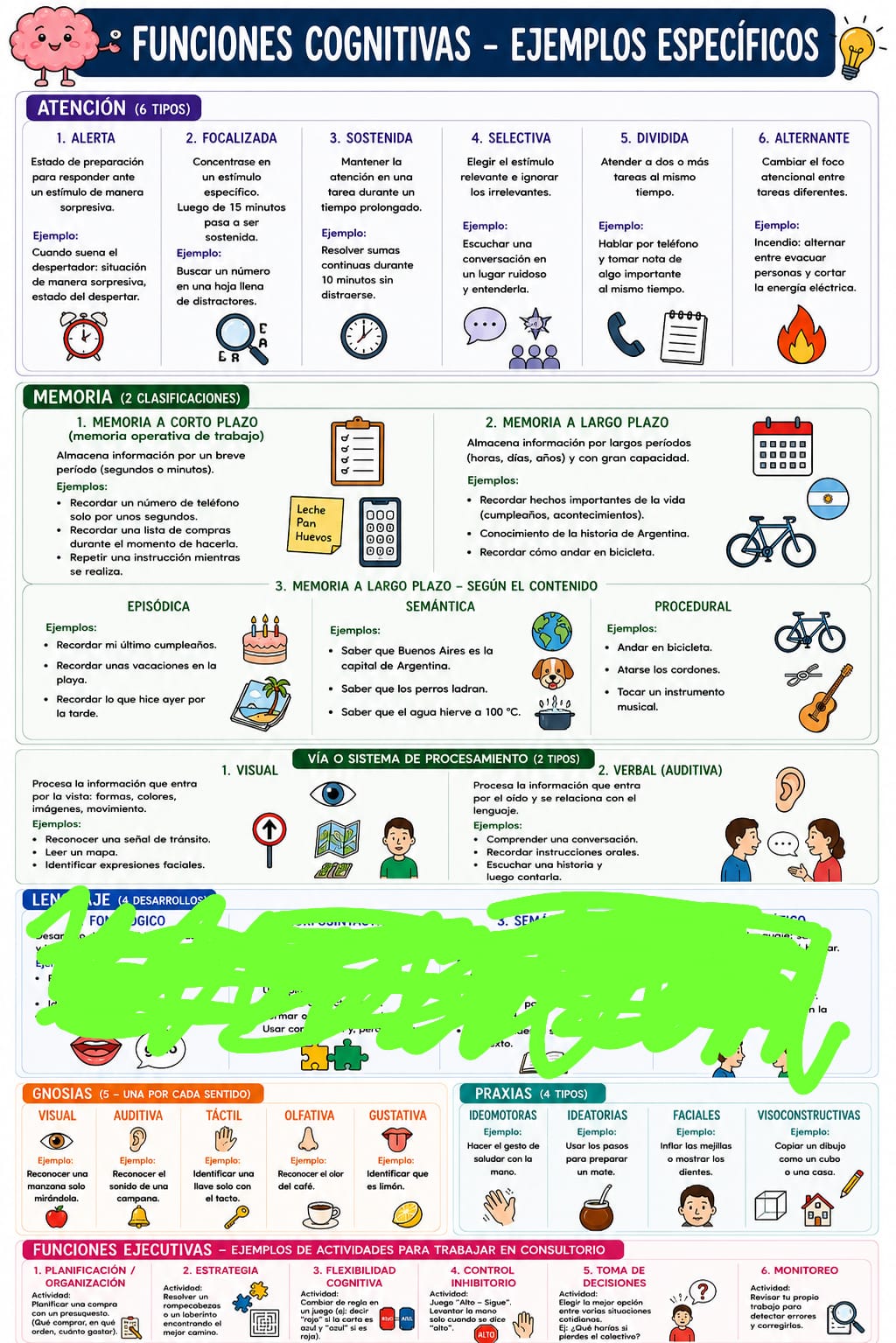 Foto de un curso de  Funciones Cognitivas y Ejemplos Específicos