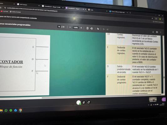 Foto de un curso de  Funciones del Contador Programable
