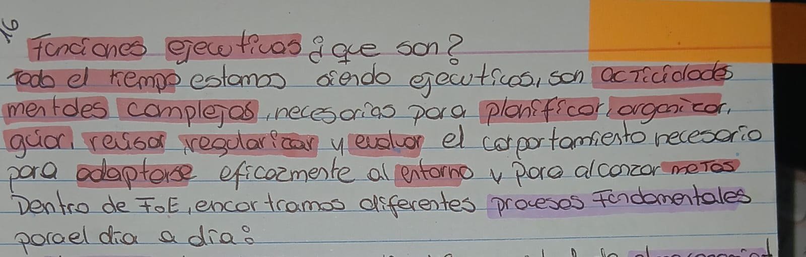 Foto de un curso de  Funciones Ejecutivas: Qué Son