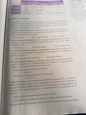 Foto de un curso de  Guía de pronombres en español