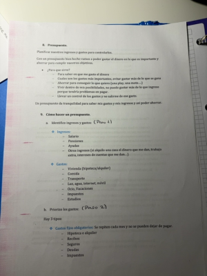 Foto de un curso de  Guía para planificar presupuesto personal