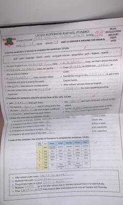 Foto de un curso de  Horario y Materias Escolares