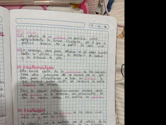 Foto de un curso de  Importancia de Ciencias y Matemáticas