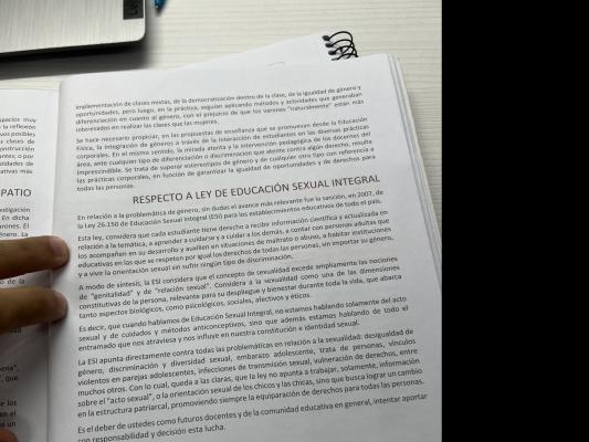 Foto de un curso de  Ley de Educación Sexual Integral