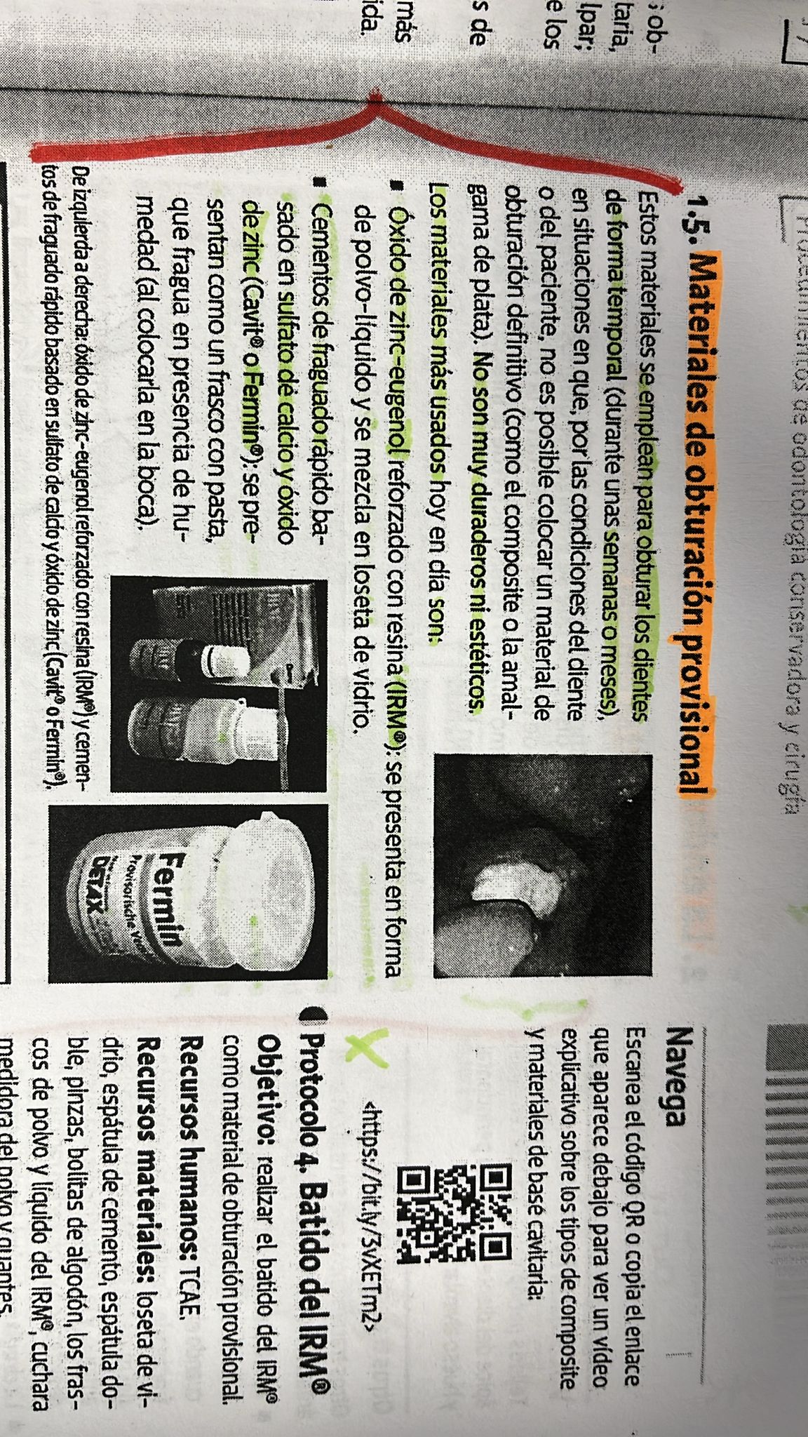 Foto de un curso de  Materiales de obturación dental provisional