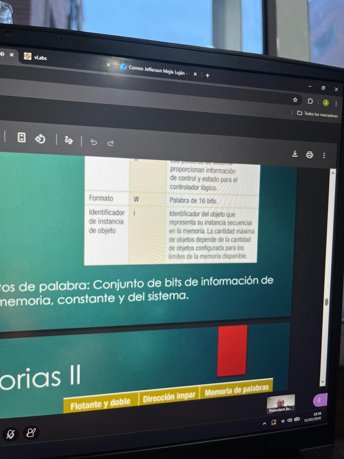 Foto de un curso de  Memoria de Palabras en Sistemas