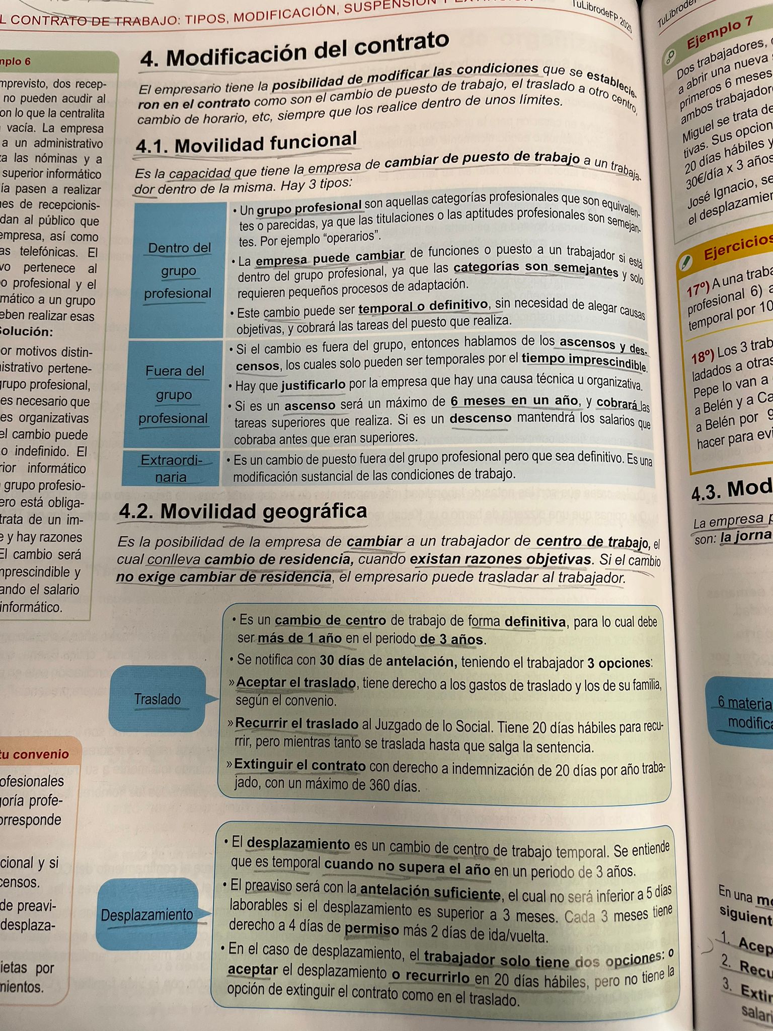 Foto de un curso de  Modificación del contrato laboral