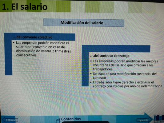 Foto de un curso de  Modificación del salario empresarial