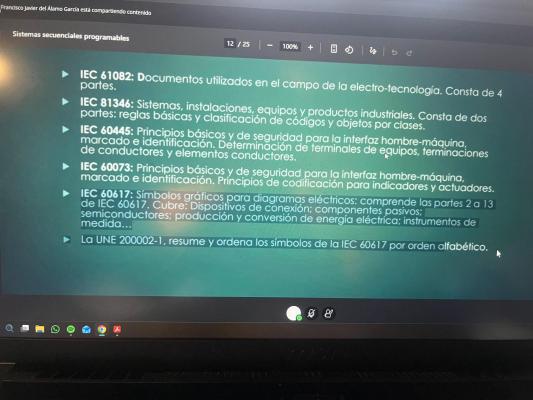 Foto de un curso de  Normas IEC en Electrotecnología