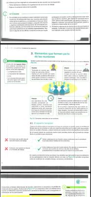 Foto de un curso de  Organización y elementos de reuniones