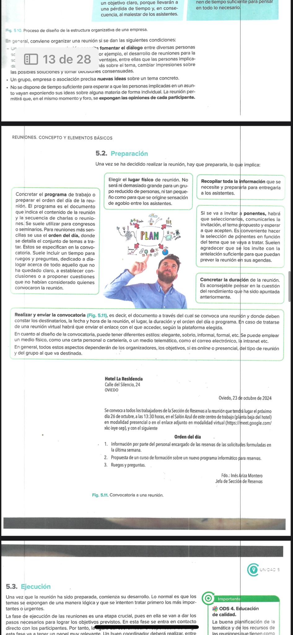 Foto de un curso de  Planificación y Ejecución de Reuniones