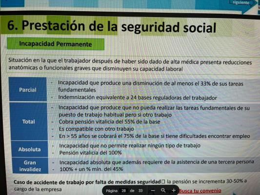 Foto de un curso de  Prestaciones de Seguridad Social