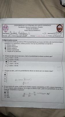 Foto de un curso de  Quiz de Statistiques II