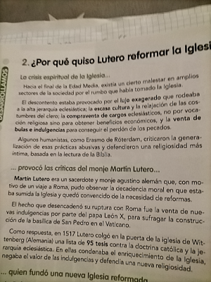 Foto de un curso de  Razones de la Reforma de Lutero