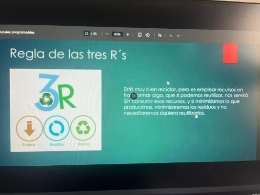 Foto de un curso de  Regla de las tres R's